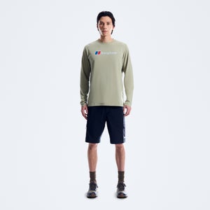 Men's Berghaus Big Logo Long Sleeve Tee - Green