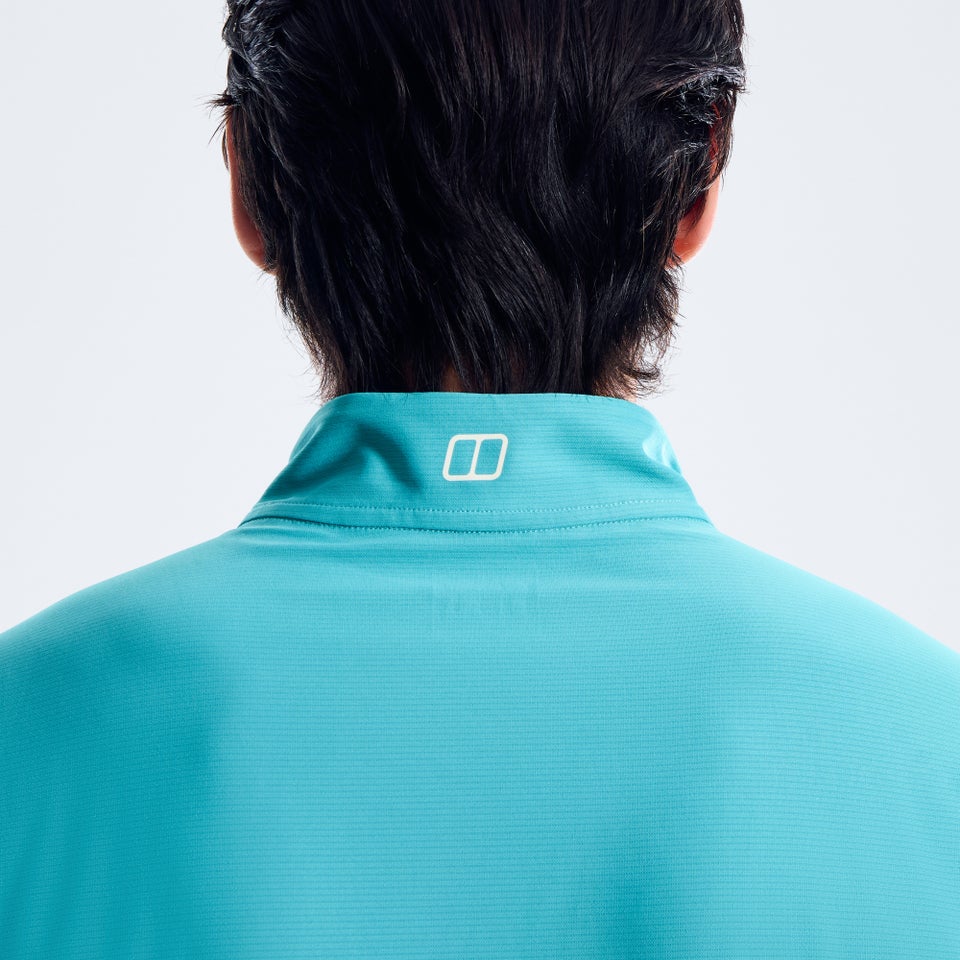 24/7 Half Zip Langarm-Shirt für Herren - Hellblau