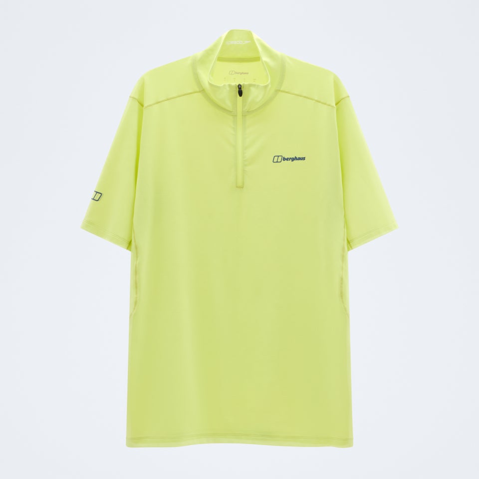 Men's Bowburn Half Zip Tech Tee - Light Yellow