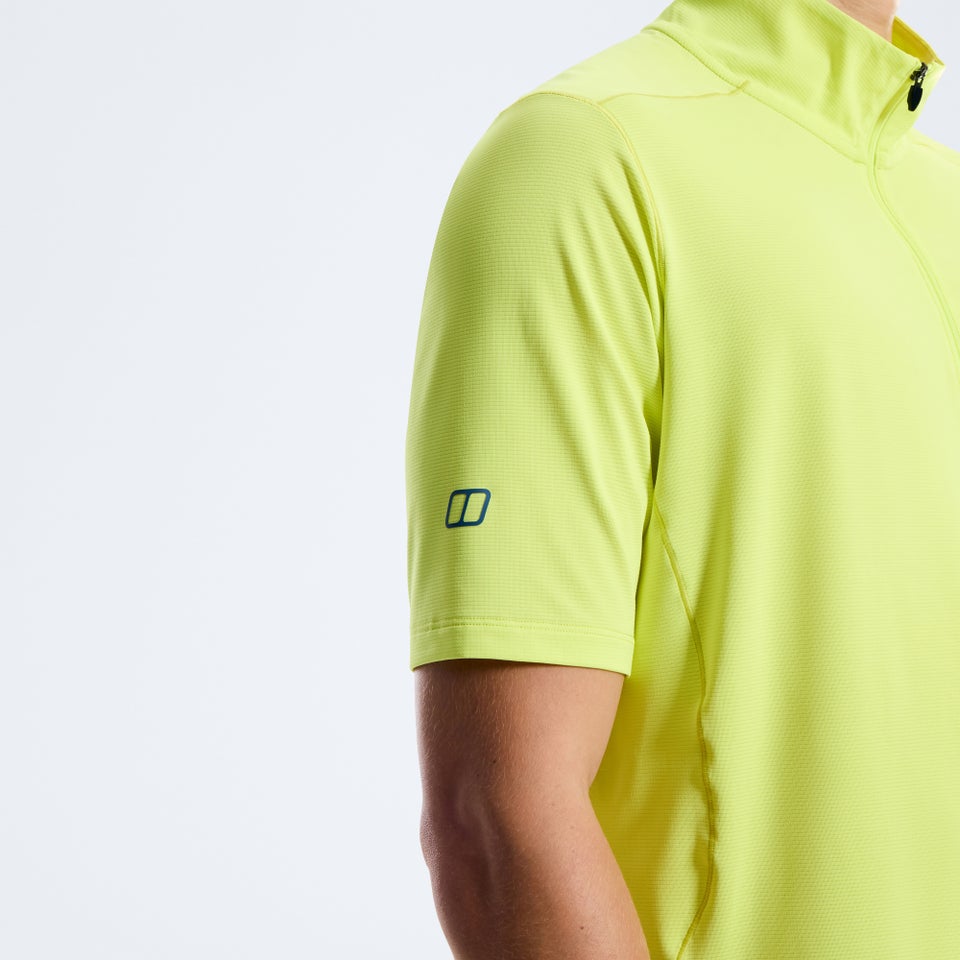 Men's Bowburn Half Zip Tech Tee - Light Yellow
