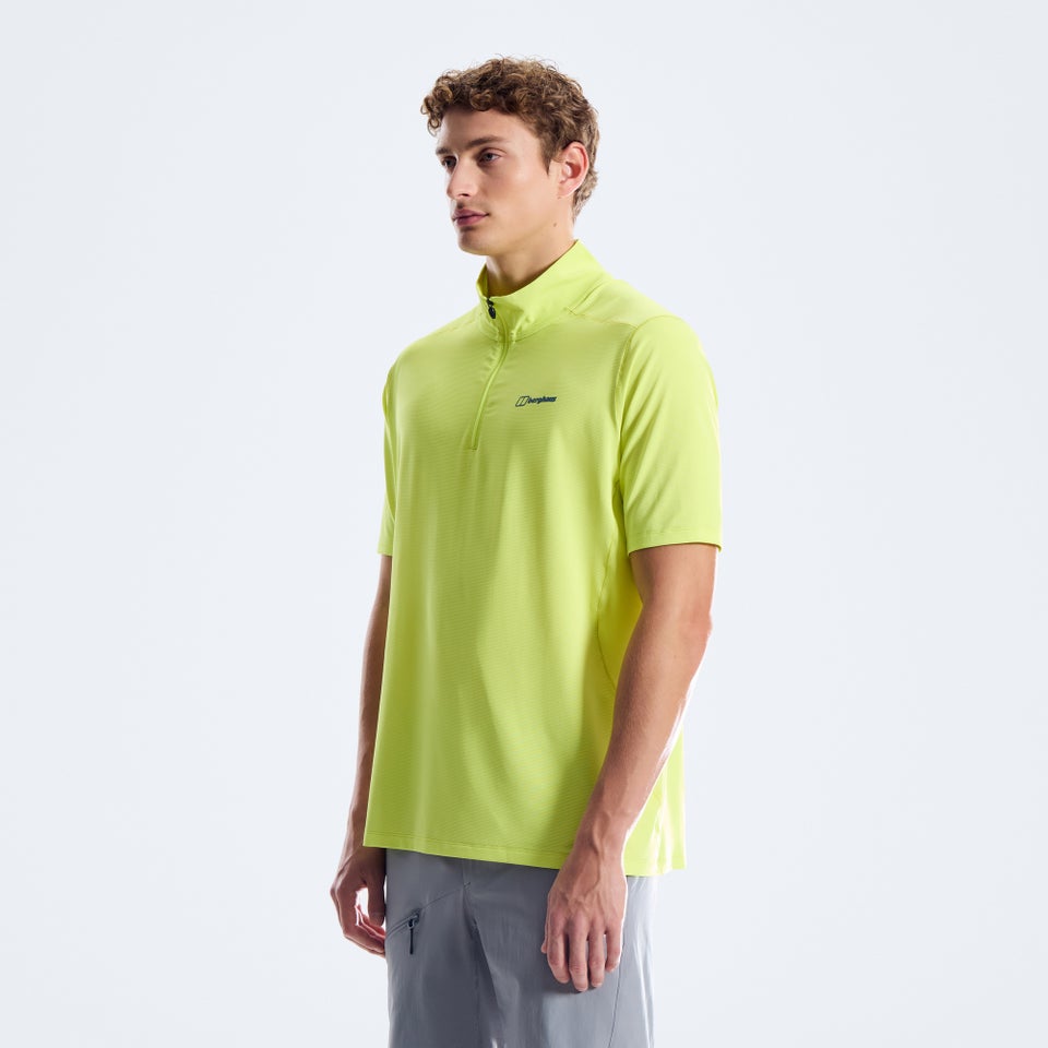 Men's Bowburn Half Zip Tech Tee - Light Yellow