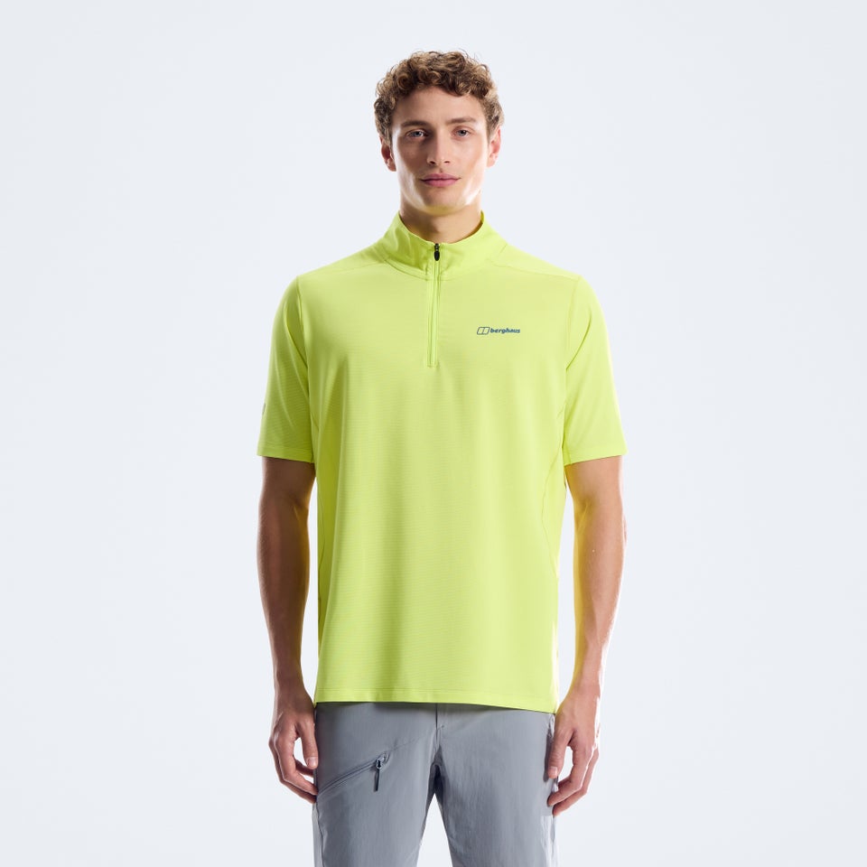 Men's Bowburn Half Zip Tech Tee - Light Yellow