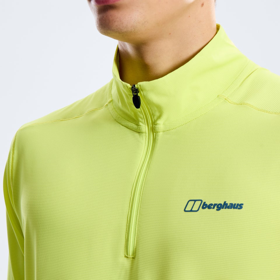 Men's Bowburn Half Zip Tech Tee - Light Yellow