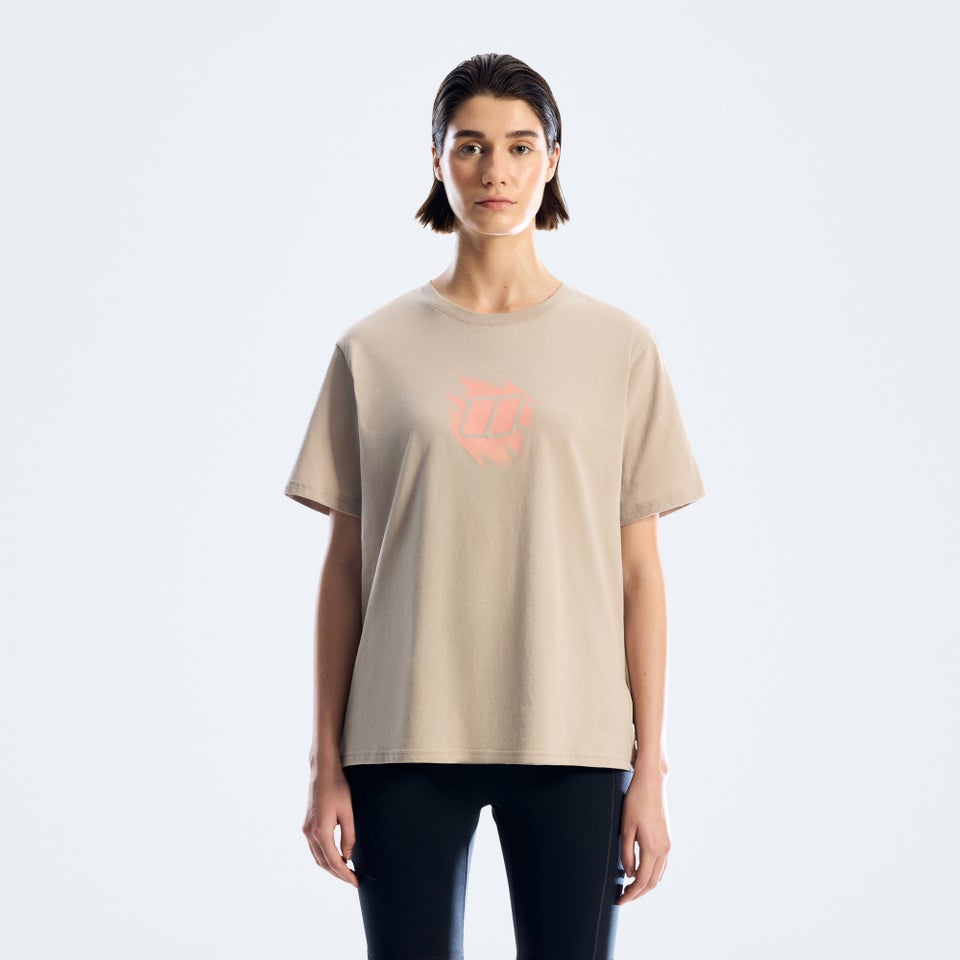 Women's Sketched Blocks Essential Tee - Grey