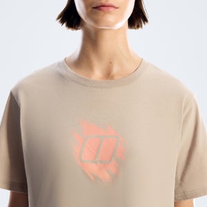 Women's Sketched Blocks Essential Tee - Grey