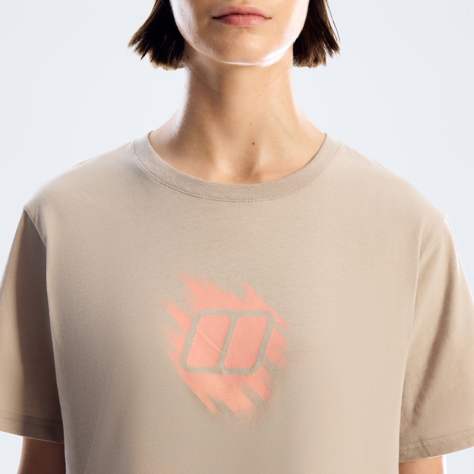 Women's Sketched Blocks Essential Tee - Grey