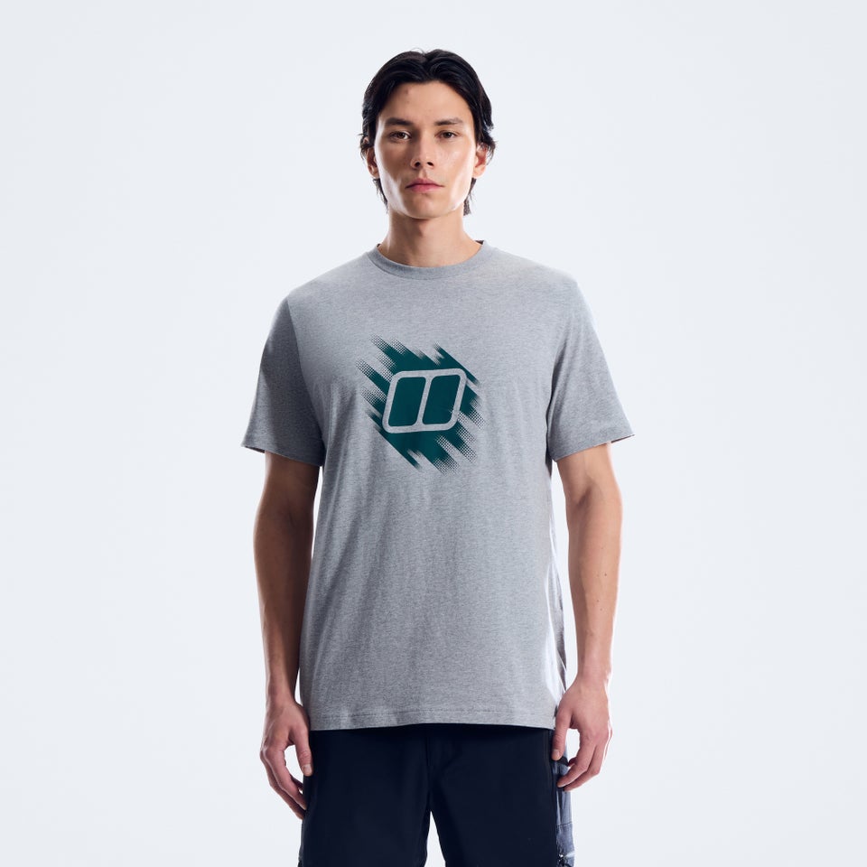 Men's Sketched Blocks Essential Tee - Grey