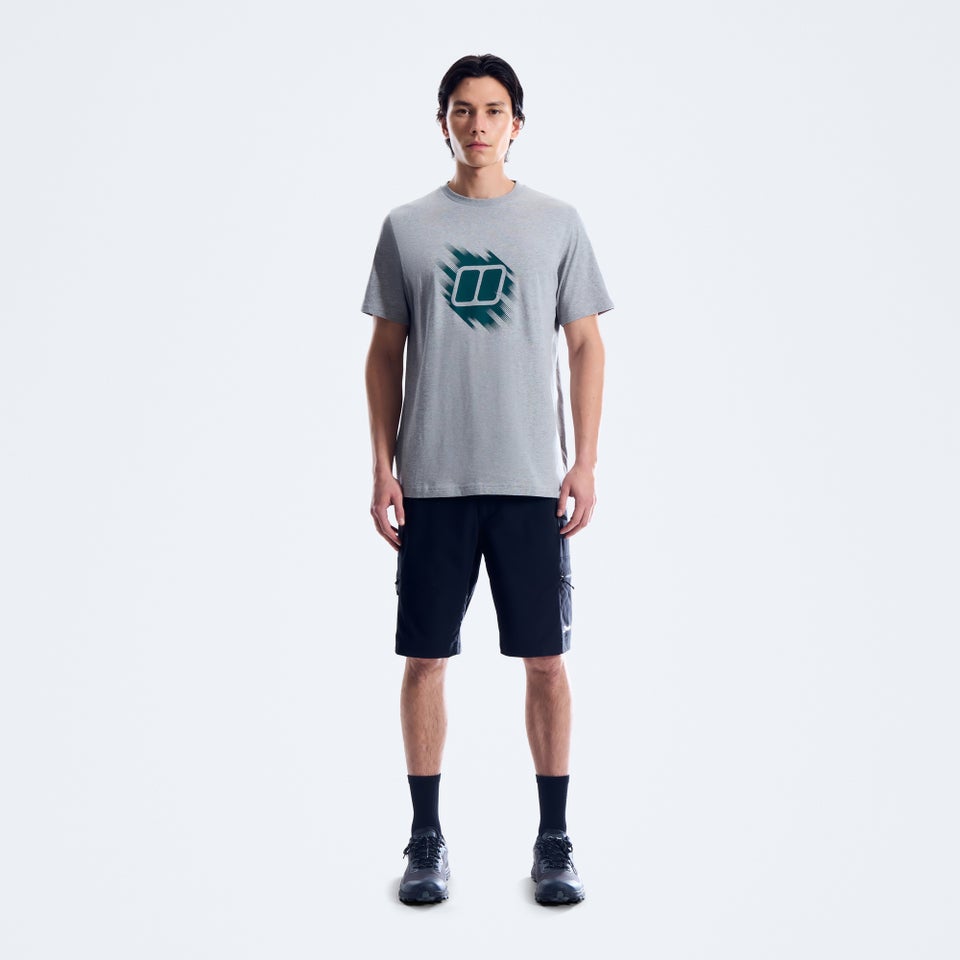 Men's Sketched Blocks Essential Tee - Grey