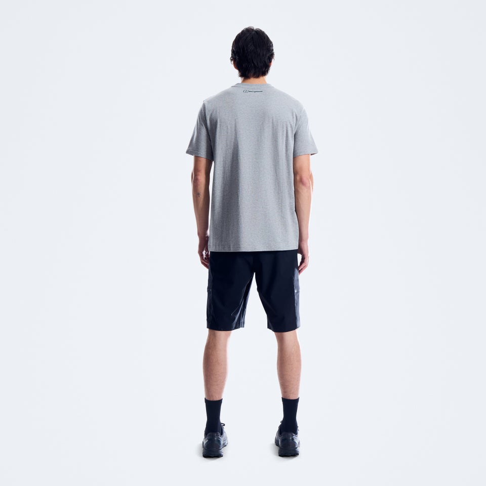 Men's Sketched Blocks Essential Tee - Grey