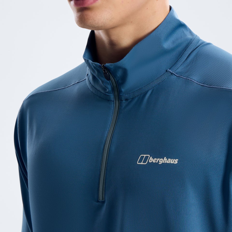Bowburn Half-Zip Tech-T-Shirt für Herren - Dunkelblau