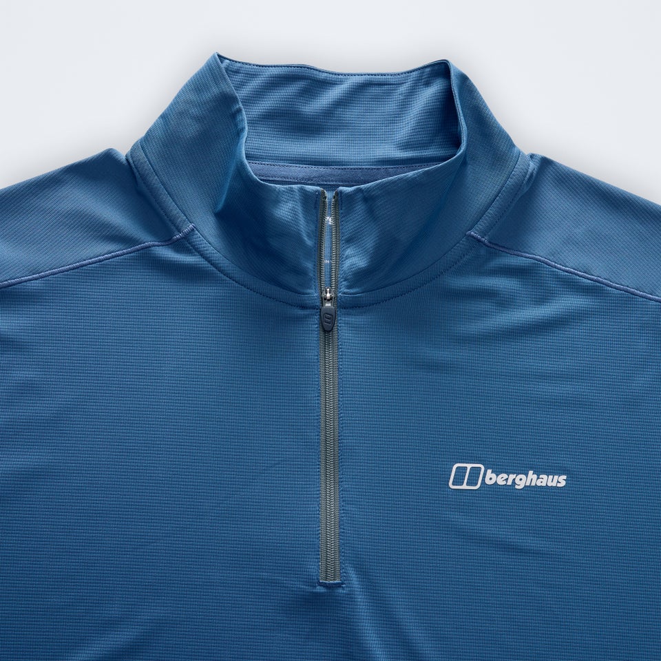 Bowburn Half-Zip Tech-T-Shirt für Herren - Dunkelblau