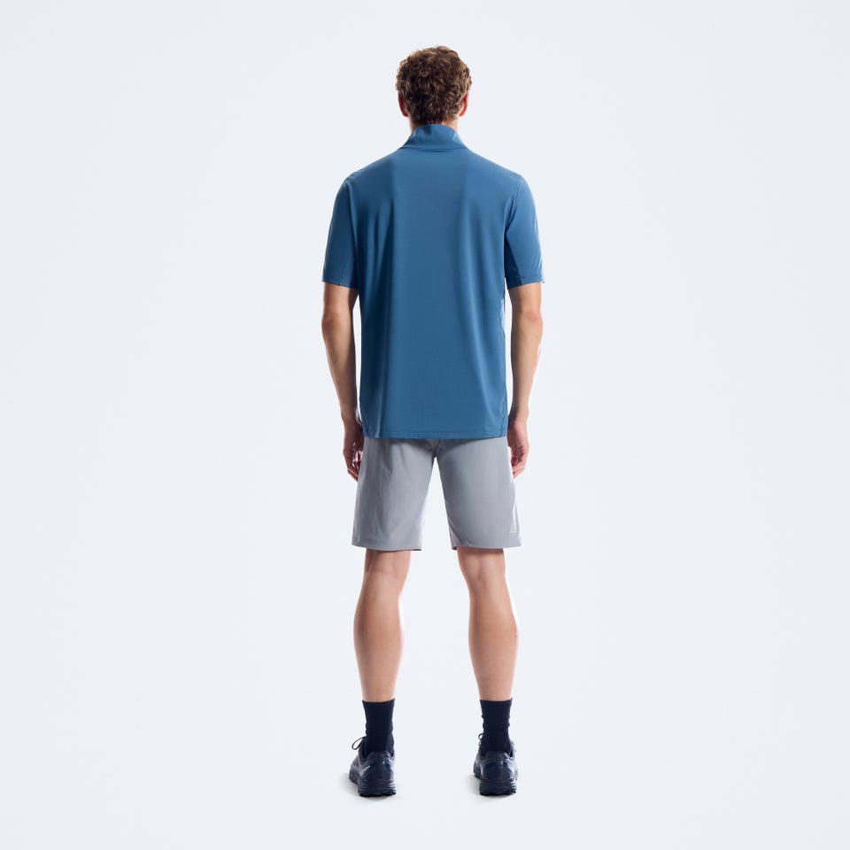 Bowburn Half-Zip Tech-T-Shirt für Herren - Dunkelblau