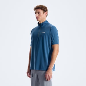 Bowburn Half-Zip Tech-T-Shirt für Herren - Dunkelblau