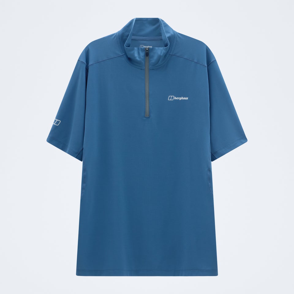 Bowburn Half-Zip Tech-T-Shirt für Herren - Dunkelblau