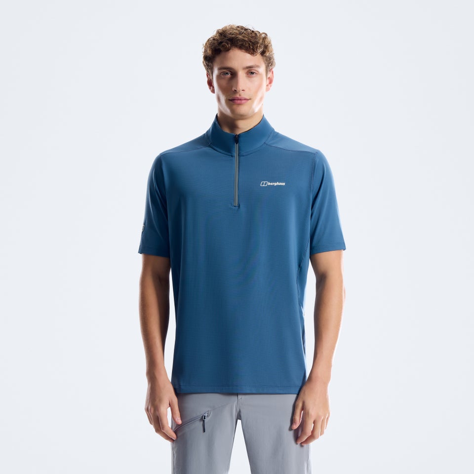 Men's Bowburn Half Zip Tech Tee - Blue