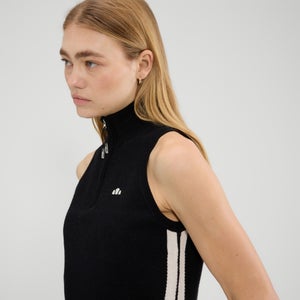 Women's Surista Knitted 1/4 Zip Top Black