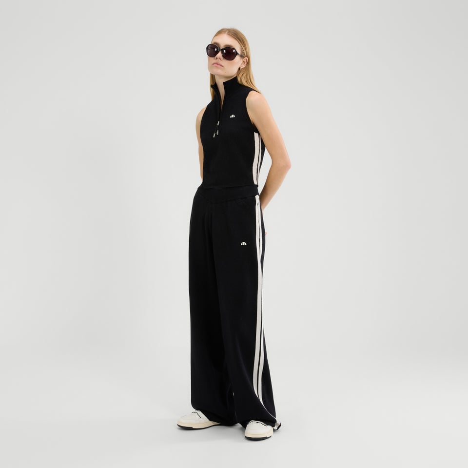 Strickoberteil Surista mit Viertelreißverschluss für Damen Schwarz