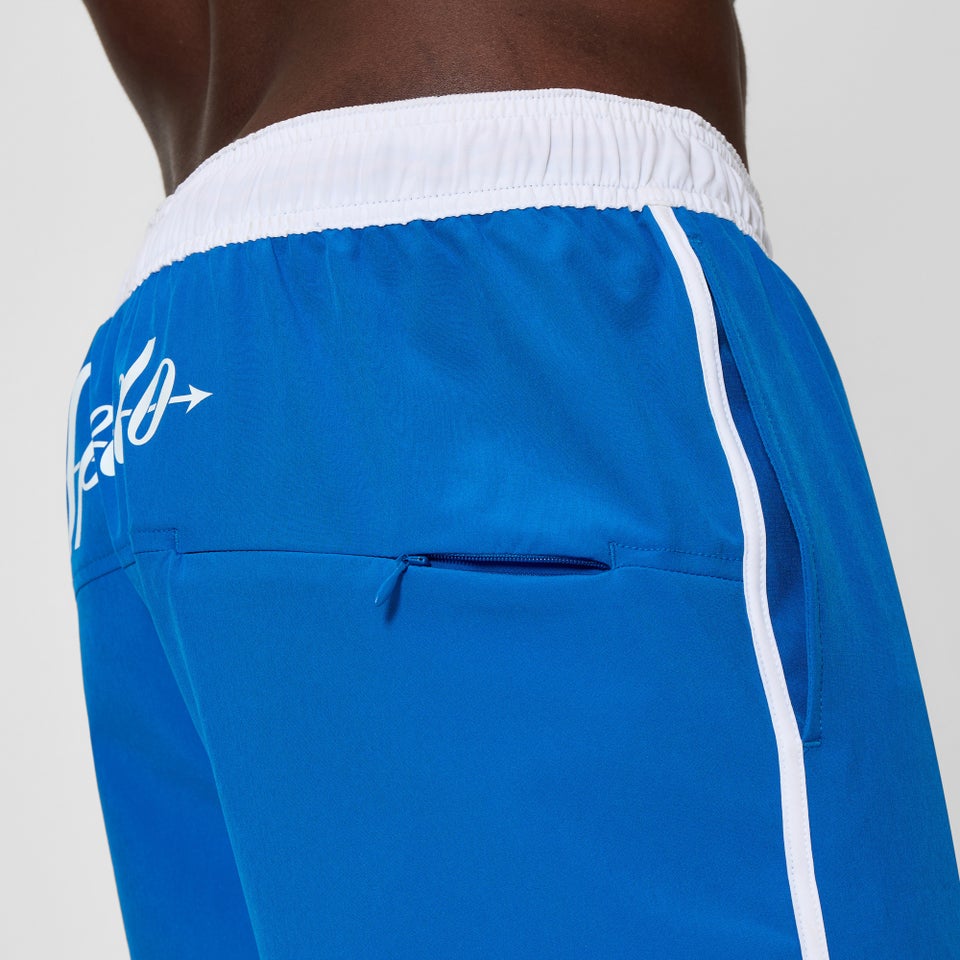 Herren Jetstream Einfarbige Badeshorts 40 cm Blau