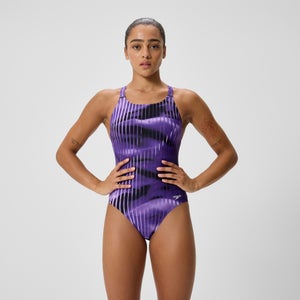 Women's Club Training Printed Leaderback One Piece Purple