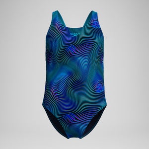 SPEEDO A/O PRINT LEADERBACK 1PC BLU/DKBLU - 9-10