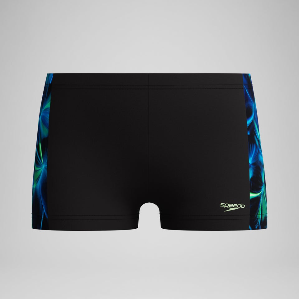 Jungen Aquashorts mit Print Schwarz/Grün