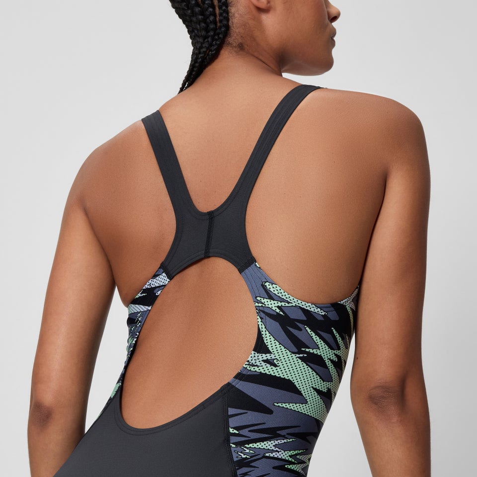 Women's Hyperboom Splice Muscleback One Piece Black/Green