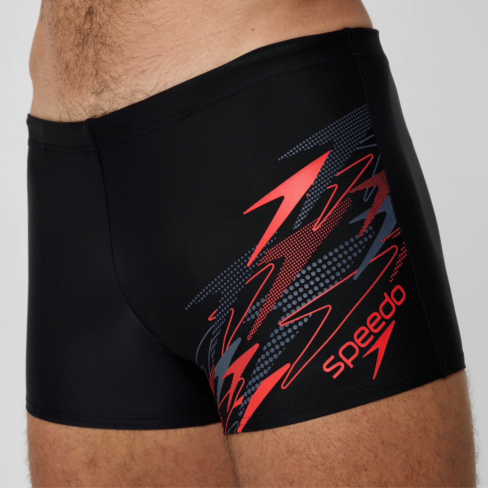 Men's Medley Logo Square Leg Black/Red | Speedo USA