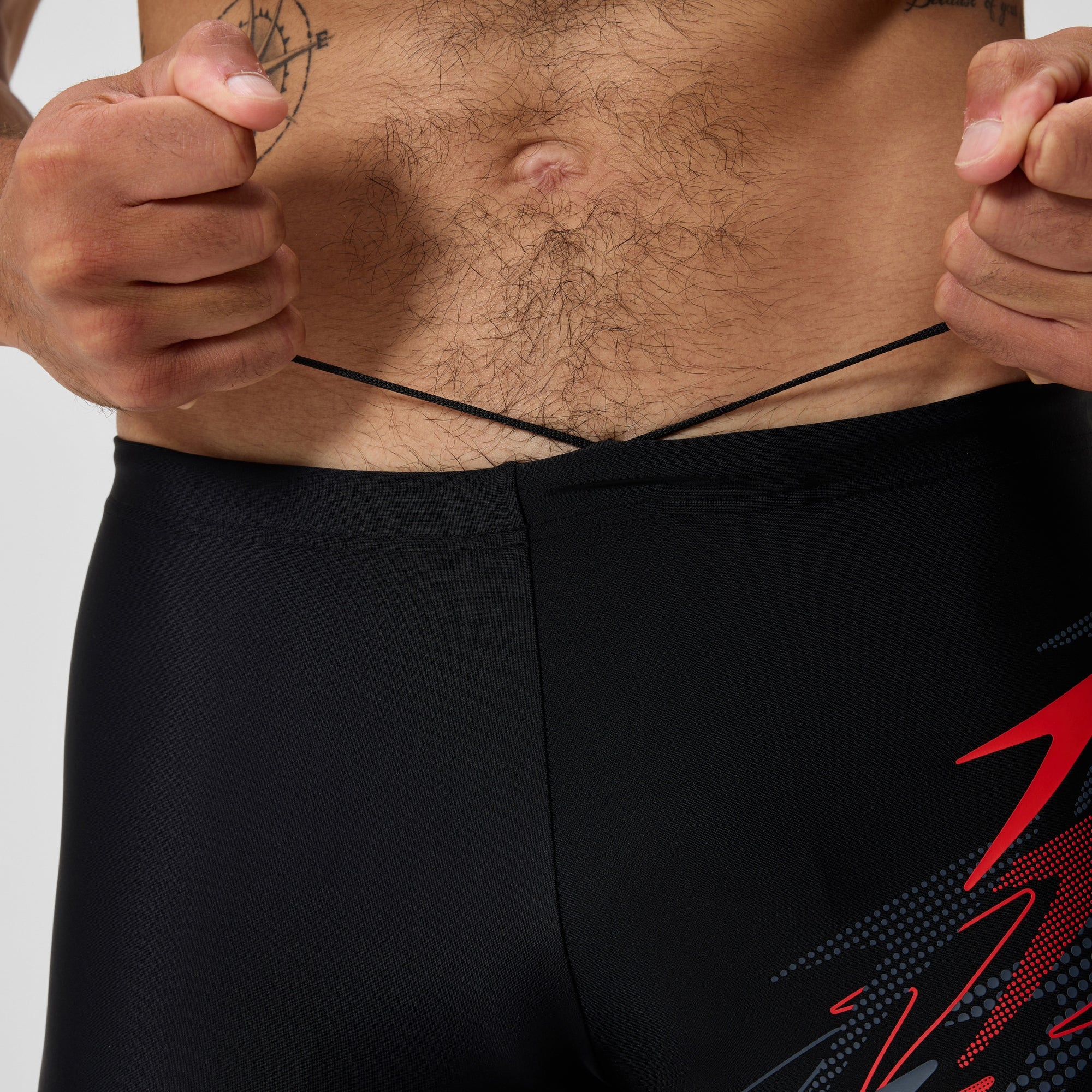Men's Medley Logo Square Leg Black/Red | Speedo USA