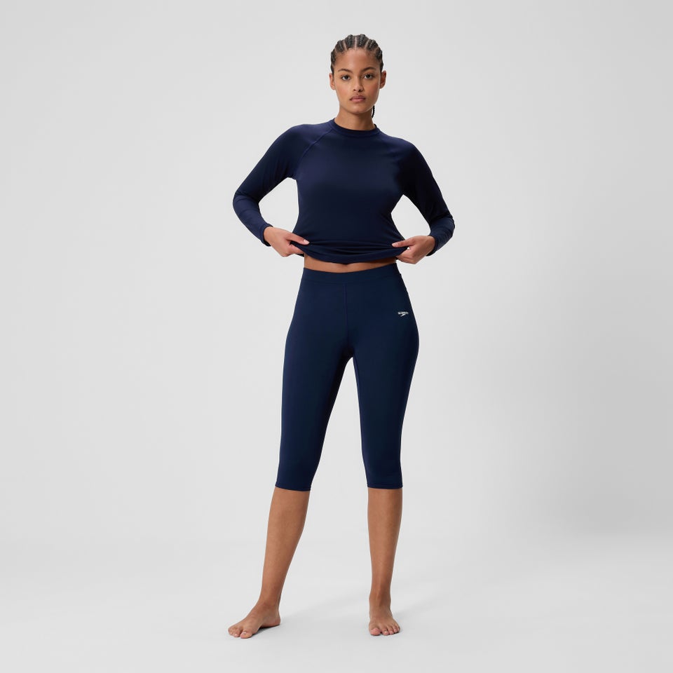 Women's Endurance+ Three Quarter Swim Legging Navy