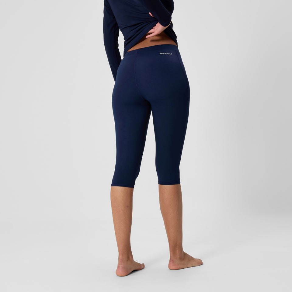 Women's Endurance+ Three Quarter Swim Legging Navy