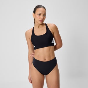 Damen Colourblock Bikinioberteil Schwarz/Weiß
