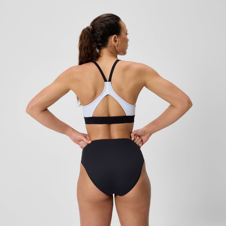 Haut de bikini Femme Colourblock noir/blanc