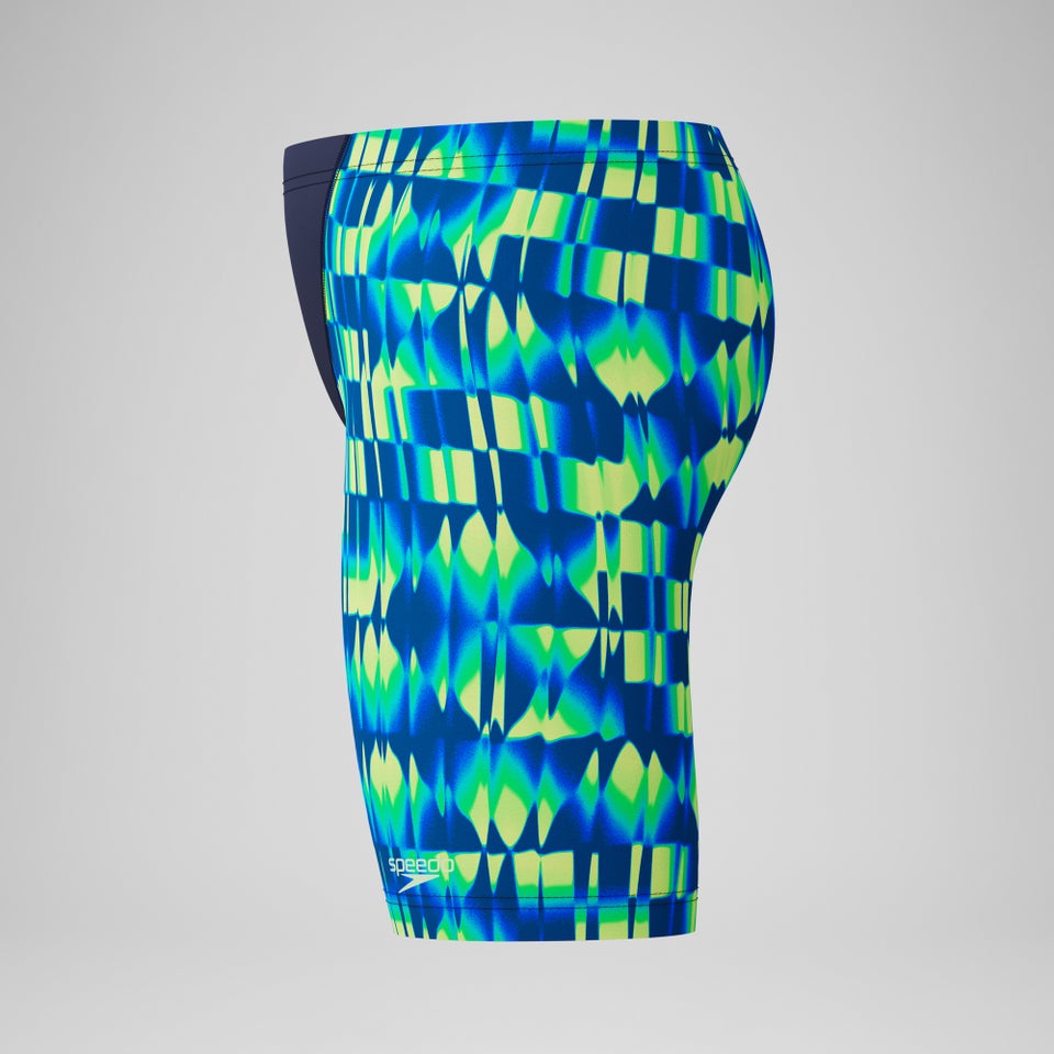 Jungen Schwimmhose mit Print und V-Schnitt Marineblau/Grün