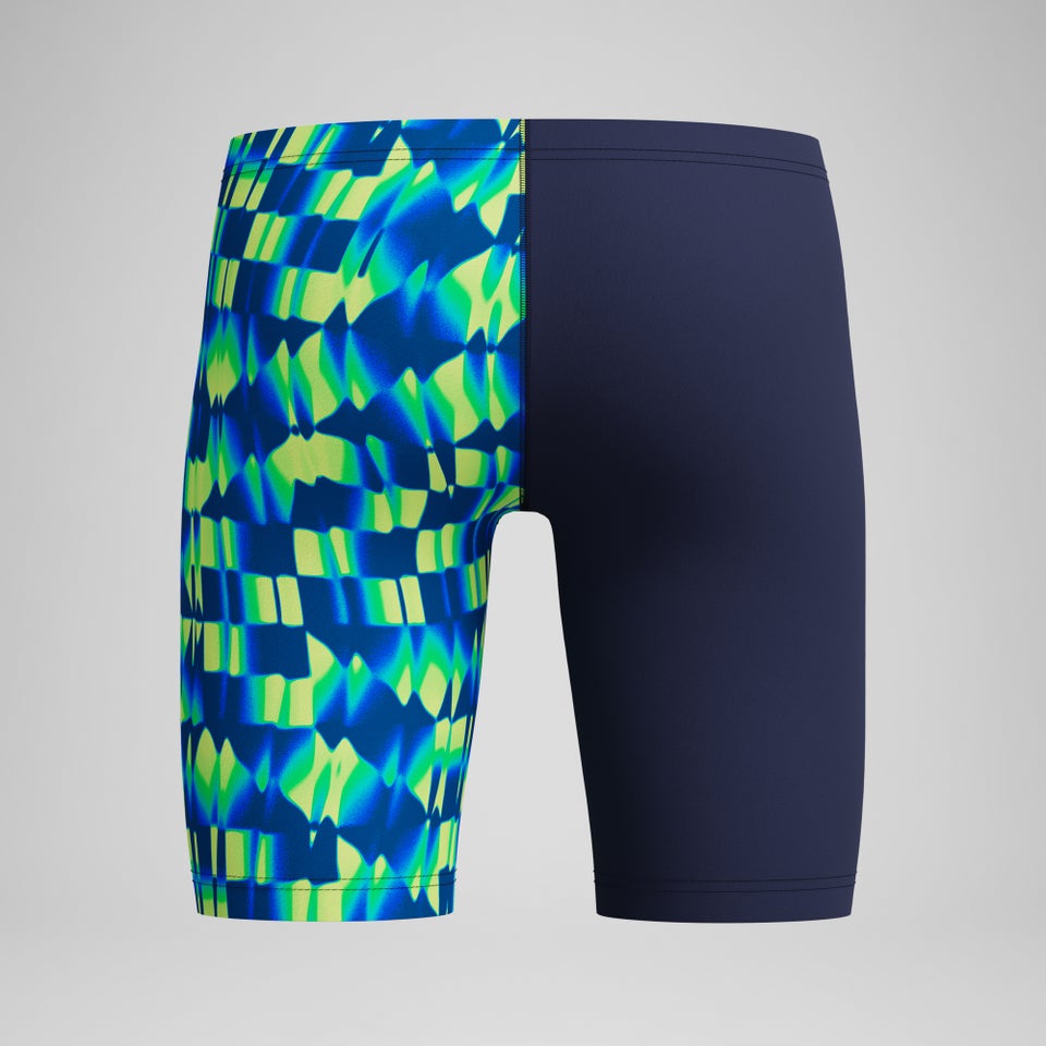 Jungen Schwimmhose mit Print und V-Schnitt Marineblau/Grün