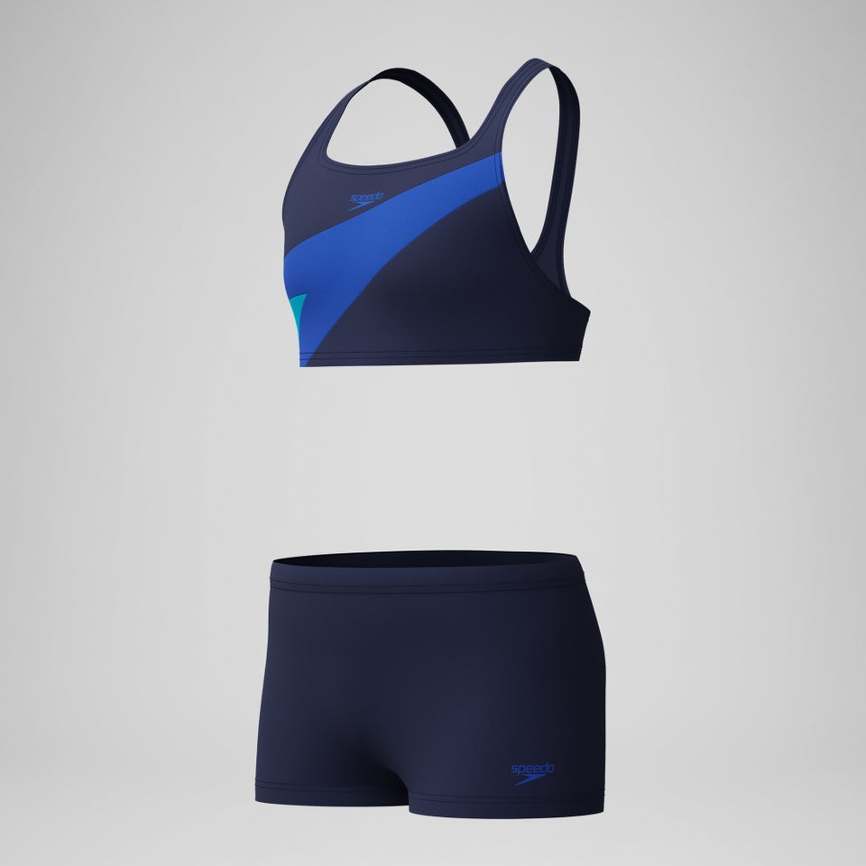 Girls Hyperboom Butterfly Back Two Piece Navy/Blue