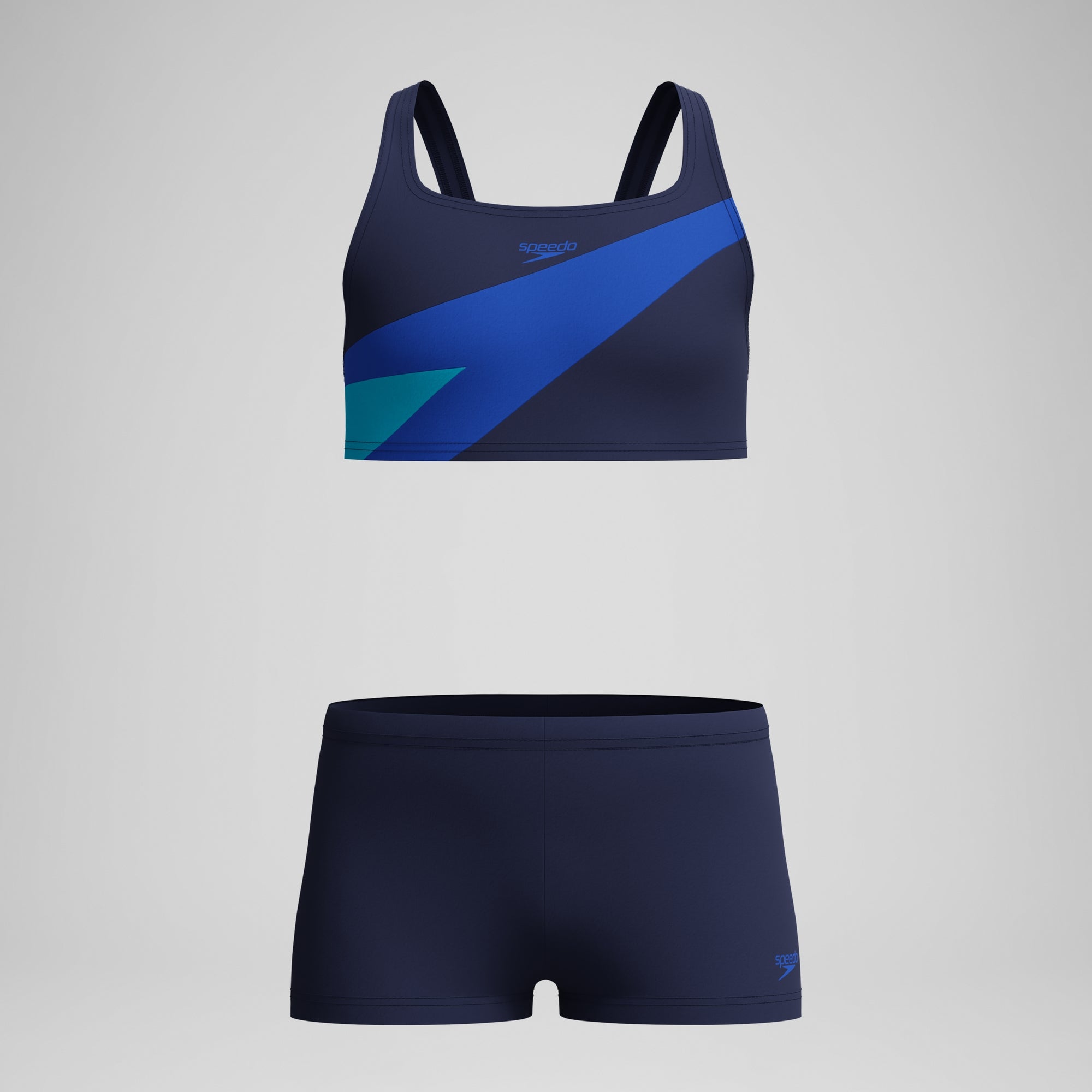 Girls Hyperboom Butterfly Back Two Piece Navy/Blue | Speedo USA