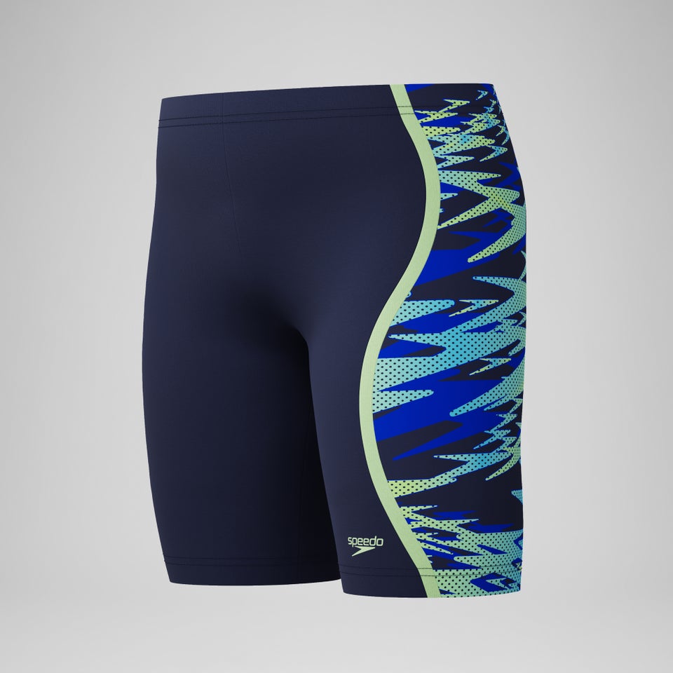 Jungen Hyperboom Schwimmhose mit Passe Marineblau/Blau