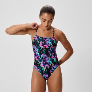 SPEEDO FL PRINTED V-BACK 2.0 BLK/PUR - 26