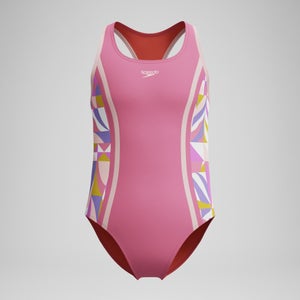 SPEEDO PRINT SPLICED RACERBACK 1PC PNK/LTPNK - 16