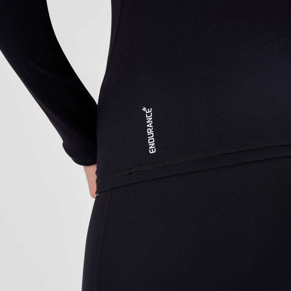 T-shirt rashguard Femme Endurance+ à manches longues noir