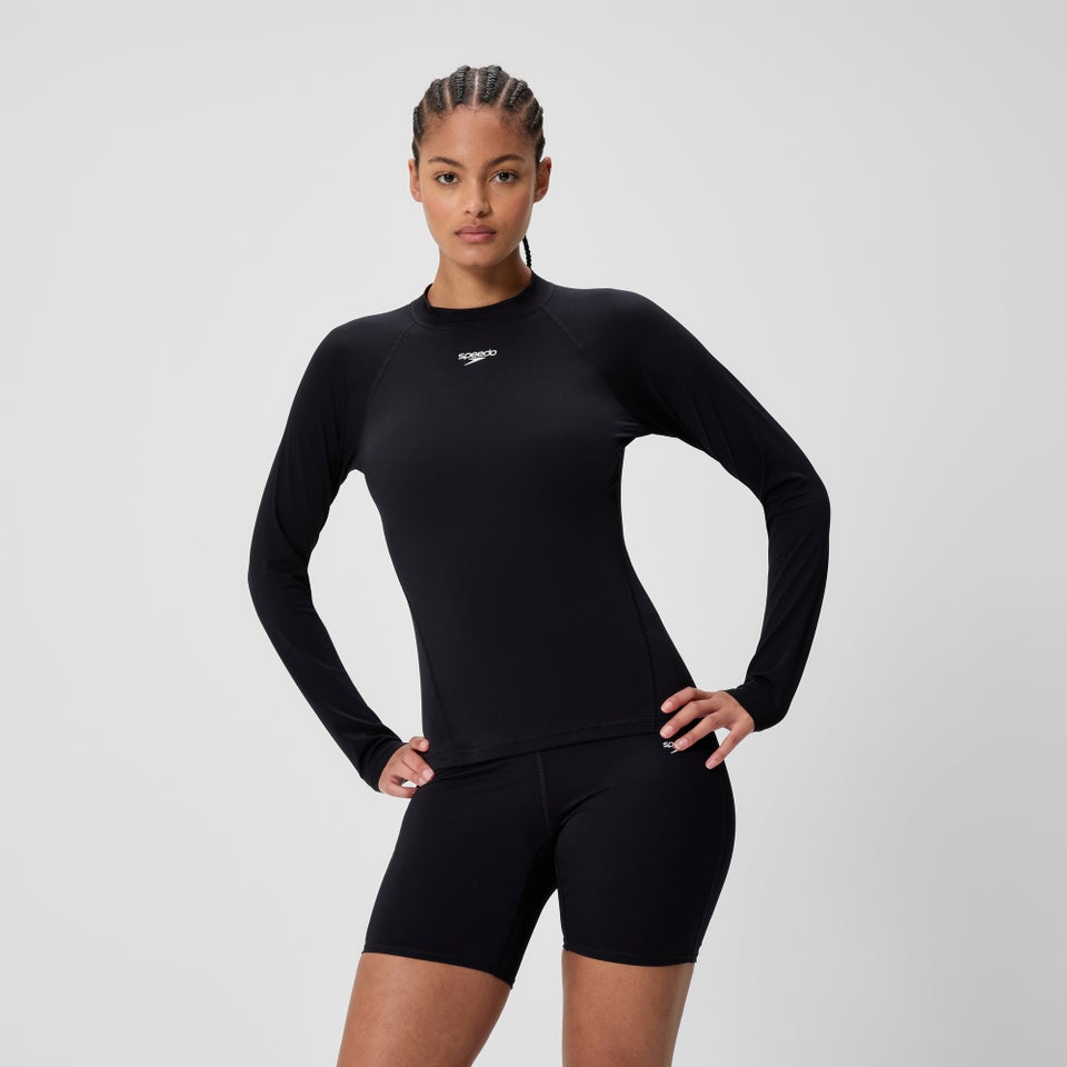 T-shirt rashguard Femme Endurance+ à manches longues noir
