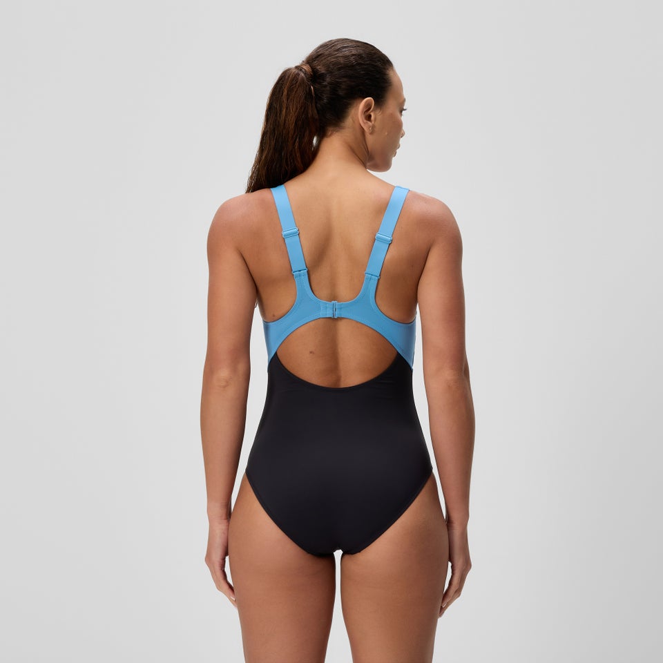 Women's Sculpture Butterfly Back One Piece Blue/Black