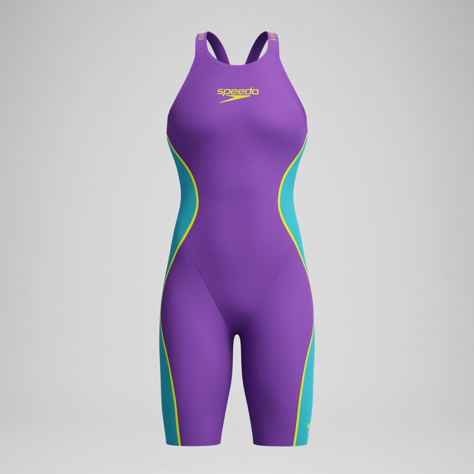 Damen Fastskin LZR Pure Intent 2.0 Kneeskin mit geschlossenem Rücken Violett/Blau