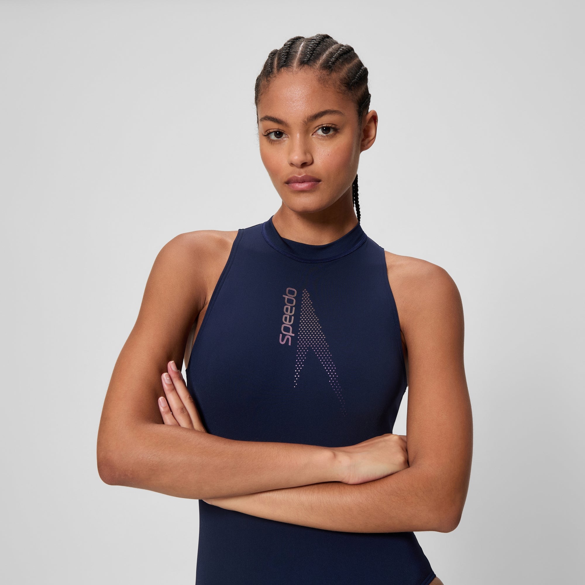 Women's Boom Solid Hydrasuit Navy/Pink | Speedo USA