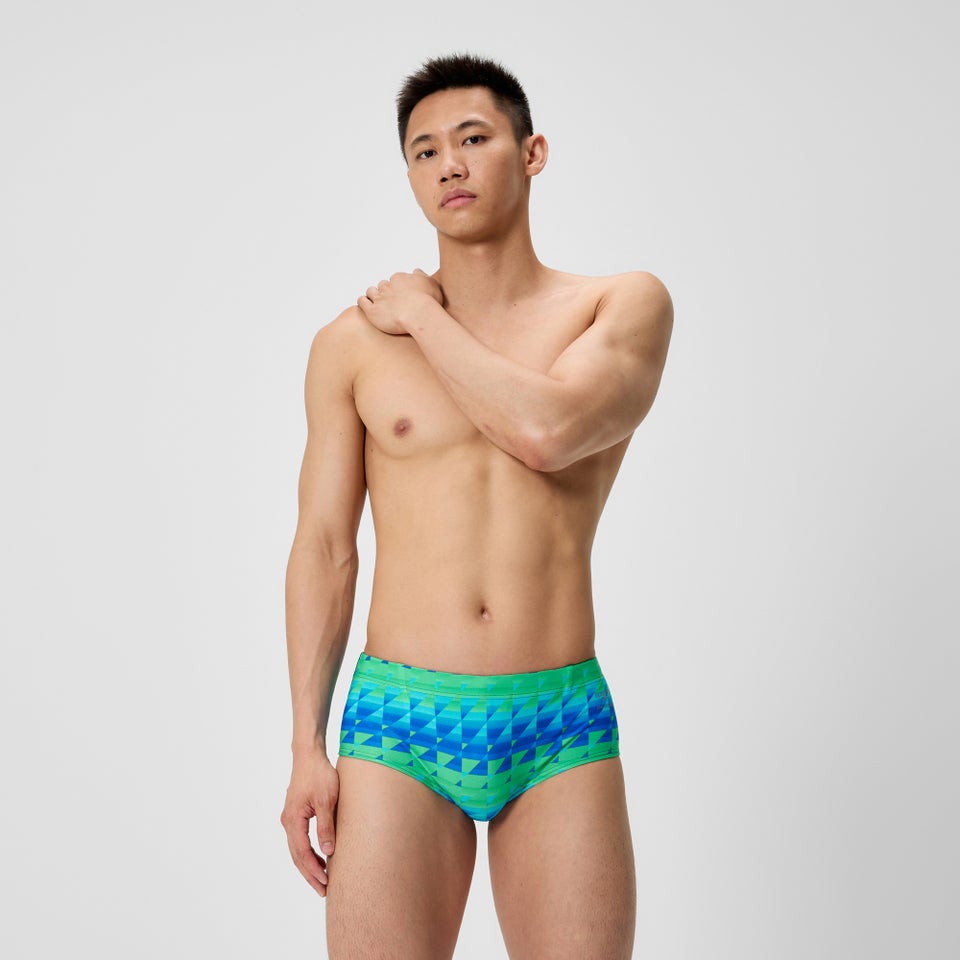 Herren Club Training Badehose mit Print Grün/Blau