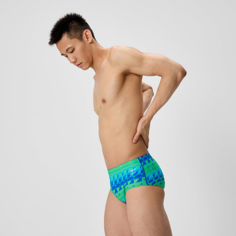 Herren Club Training Badehose mit Print Grün/Blau