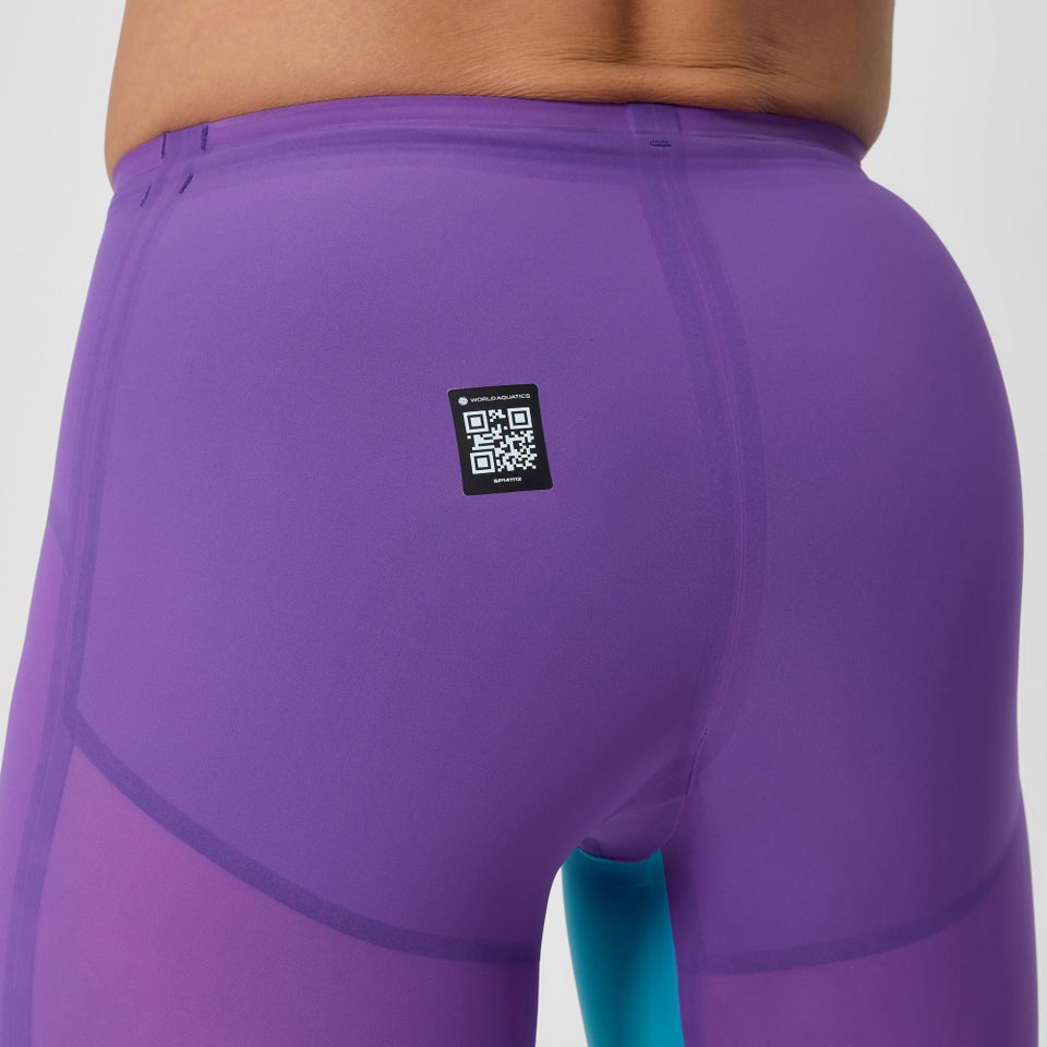 Herren Fastskin LZR Pure Valor 2.0 Schwimmhose mit hohem Bund Violett/Blau