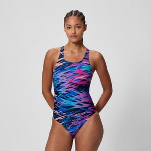 SPEEDO HYPERBOOM PRINT MEDALIST 1PC BLK/PNK - 32