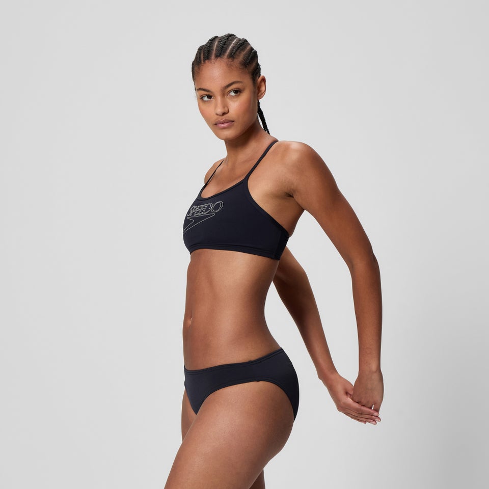 Ensemble bikini Femme Endurance+ Logo à bretelles fines noir