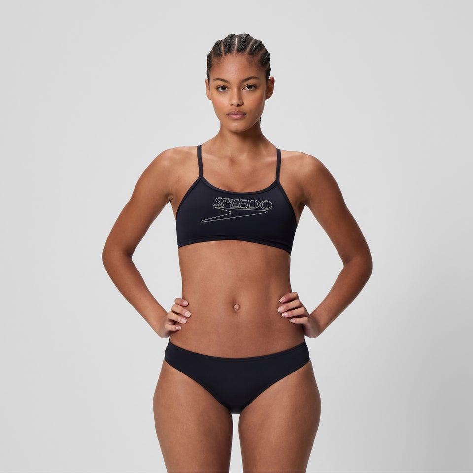 Ensemble bikini Femme Endurance+ Logo à bretelles fines noir